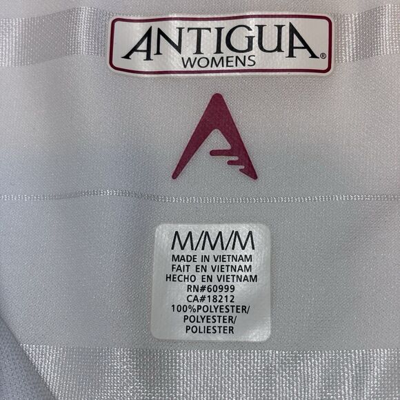 Antigua Golf Polo Womens Striped Desert Dry Short Sleeve Size M NWT - Picture 8 of 13